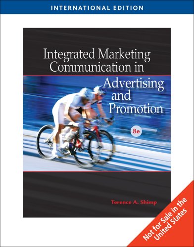 Beispielbild fr Integrated Marketing Communications in Advertising and Promotion, International Edition zum Verkauf von WorldofBooks