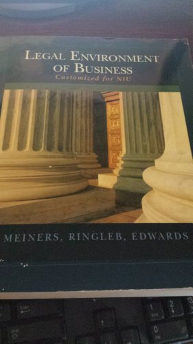 Beispielbild fr Legal Environment of Business 10th NIU Edition zum Verkauf von -OnTimeBooks-