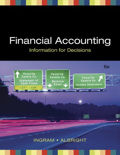 Bundle: Financial Accounting: Information for Decisions, 6th + CengageNOW on WebCTâ„¢ Instant Access Code (9780324672701) by Ingram, Robert W.; Albright, Thomas L.