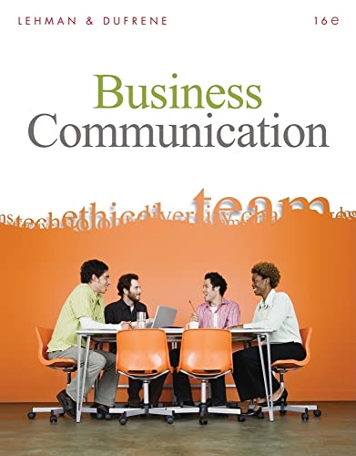 Beispielbild fr Business Communication, 16th Edition zum Verkauf von SecondSale