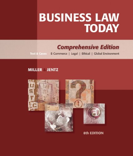 Study Guide for Miller/Jentzâ€™s Business Law Today: Comprehensive (9780324782639) by Miller, Roger LeRoy; Jentz, Gaylord A.