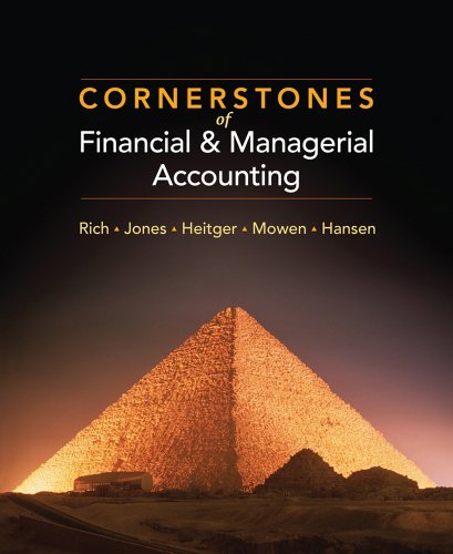 Imagen de archivo de Cornerstones of Financial and Managerial Accounting a la venta por HPB-Red