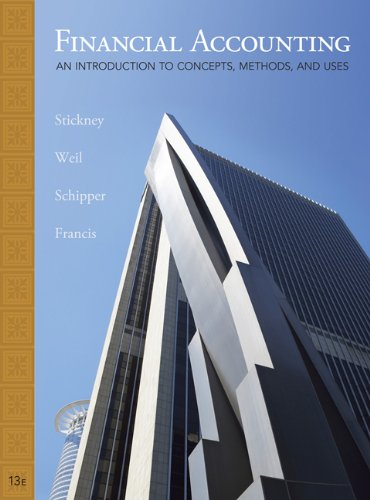 Imagen de archivo de Student Solutions Manual for Stickney/Weil/Schipper/Francis   Financial Accounting: An Introduction to Concepts, Methods and Uses a la venta por HPB-Red