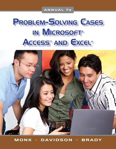 Beispielbild fr Problem Solving Cases in Microsoft Access and Excel zum Verkauf von Better World Books