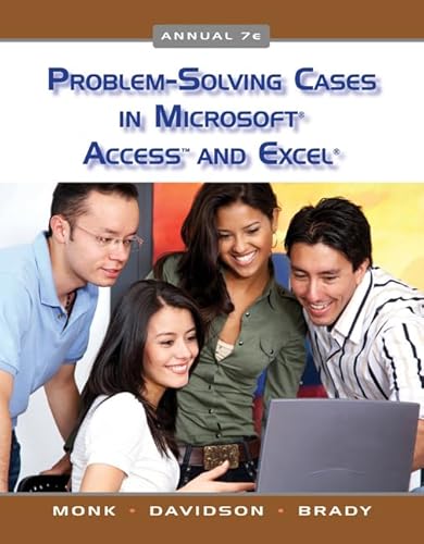 Imagen de archivo de Problem Solving Cases in Microsoft Access and Excel a la venta por Better World Books