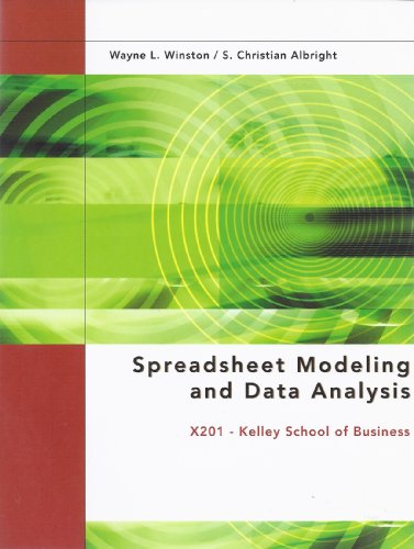 9780324812350: Spreadsheet Modeling and Data Analysis, X201-Kelley School of Business