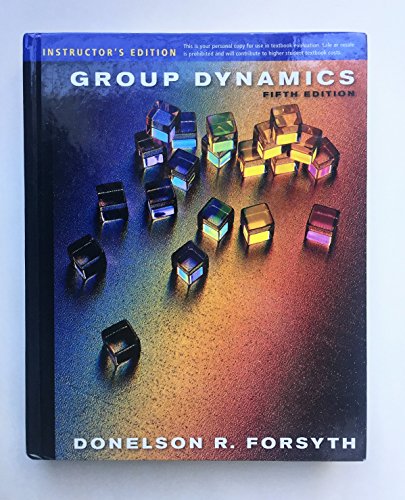 Stock image for Group Dynamics, Instructor's Edition for sale by ThriftBooks-Atlanta
