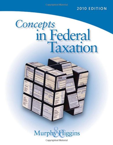 Stock image for Concepts in Federal Taxation 2010 (with TaxCut Tax Preparation Software CD-ROM and RIA Printed Access Card) for sale by HPB-Red