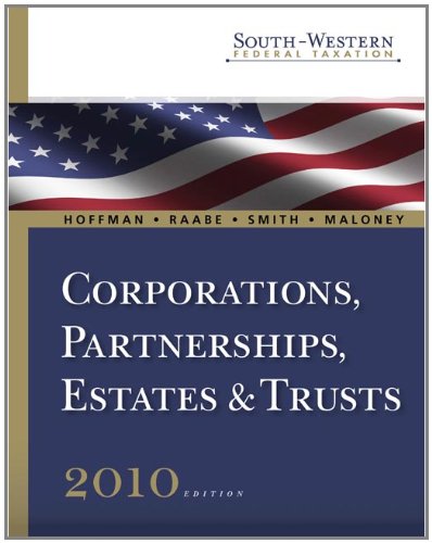 Beispielbild fr South-Western Federal Taxation 2010: Corporations, Partnerships, Estates and Trusts, Professional Version (Book Only) zum Verkauf von HPB-Red