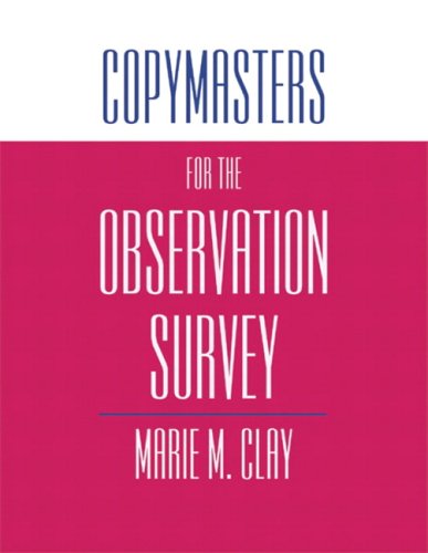 Beispielbild fr Copymasters for the Observation Survey zum Verkauf von Better World Books