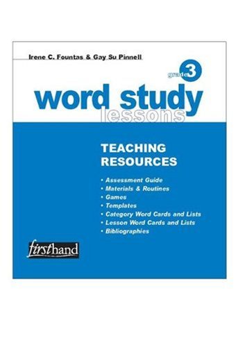 Imagen de archivo de Word Study Lessons, Grade 3: Teaching Resources Isbn 0325006148 9780325006147 2004 a la venta por ShowMe D Books