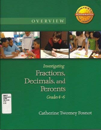 Stock image for Investigating Fractions, Decimals, and percents Grades 4-6 Overview for sale by HPB-Red