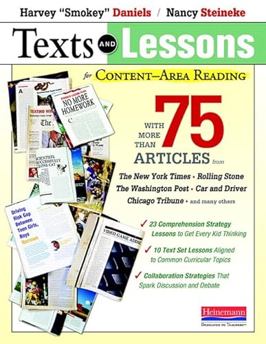 Imagen de archivo de Texts and Lessons for Content-Area Reading: With More Than 75 Articles from The New York Times, Rolling Stone, The Washington Post, Car and Driver, Chicago Tribune, and Many Others a la venta por SecondSale
