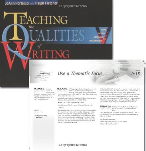 Teaching the Qualities of Writing: Getting Started with Teaching the Qualities of Writing, Grades 3-6 (9780325037509) by Fletcher, Ralph; Portalupi, JoAnn