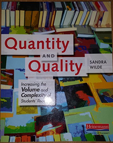 Stock image for Quantity and Quality: Increasing the Volume and Complexity of Students' Reading for sale by BooksRun