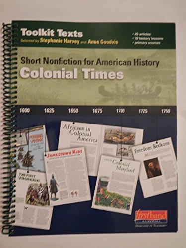 Immagine stock per Short Nonfiction for American History: Colonial Times