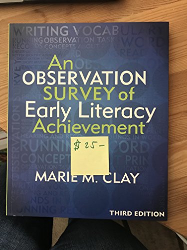 Imagen de archivo de An Observation Survey of Early Literacy Achievement, Third Edition a la venta por Ergodebooks