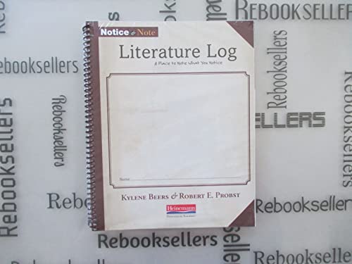 Beispielbild fr Notice & Note Literature Log zum Verkauf von BooksRun