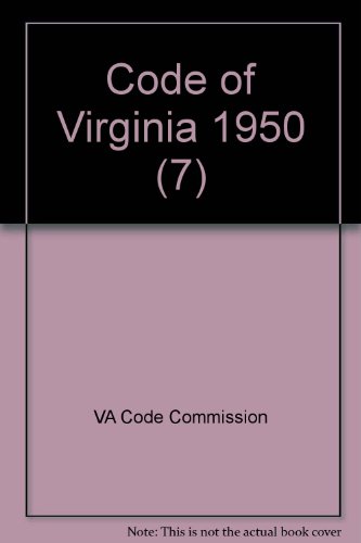 9780327037361: Code of Virginia 1950 (7)
