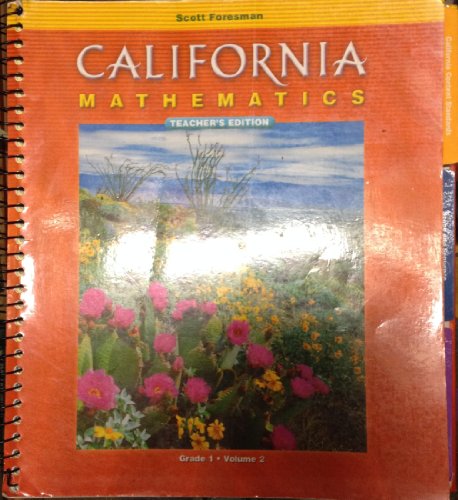 Beispielbild fr California Mathematics, Grade 1, Vol. 2 zum Verkauf von Books From California