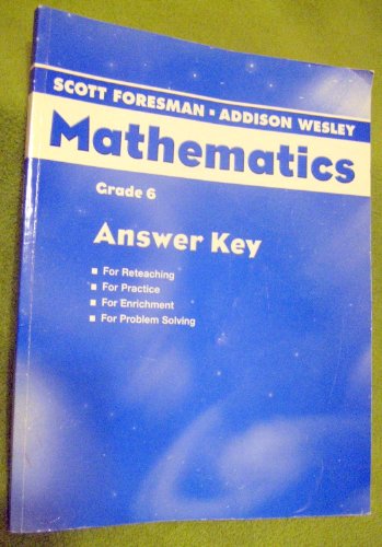 mathematics grade 6 answer key