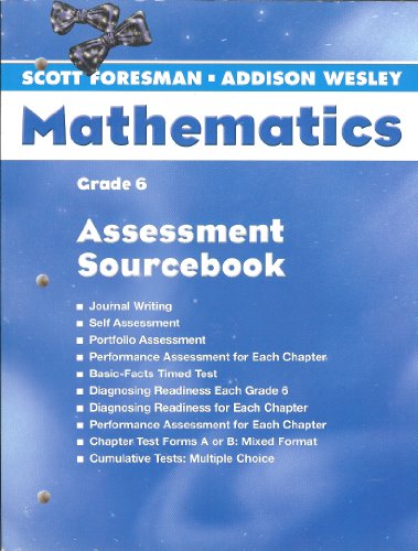 Imagen de archivo de Mathematics Grade 6, Assessment Sourcebook a la venta por Allied Book Company Inc.