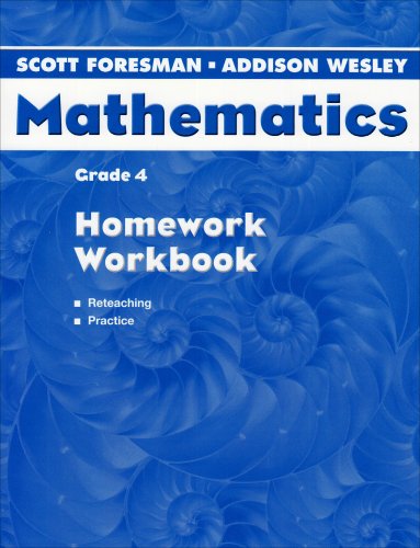 Beispielbild fr Scott Foresman Addison Wesley Math 2004 Homework Workbook Grade 4 zum Verkauf von ThriftBooks-Dallas