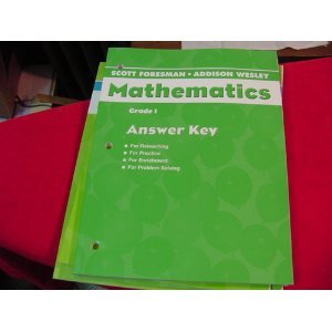 Imagen de archivo de Scott Foresman-Addison Wesley Mathematics Grade 1 Answer Key a la venta por BookHolders