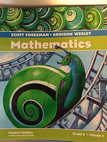 9780328117321: Mathematics Teachers Edition Volume 2 (volume 2) [Spiralbindung] by Scott For...