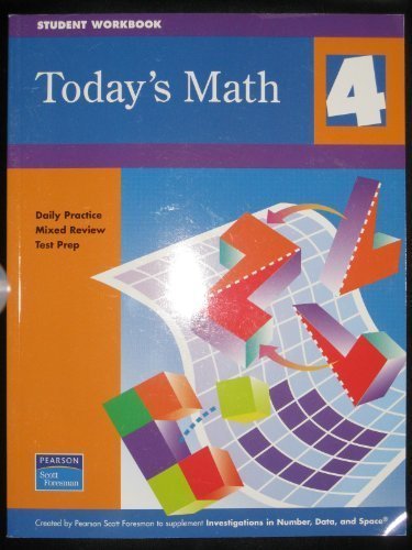Beispielbild fr Todays Math: Daily Practice, Mixed Review, Test Prep: Grade 4: Student Workbook zum Verkauf von ABOXABOOKS