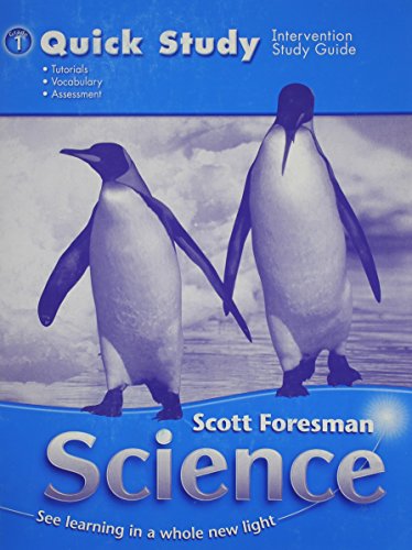 Imagen de archivo de Scott Foresman Science 2006 Quick Study Grade 1 a la venta por Better World Books