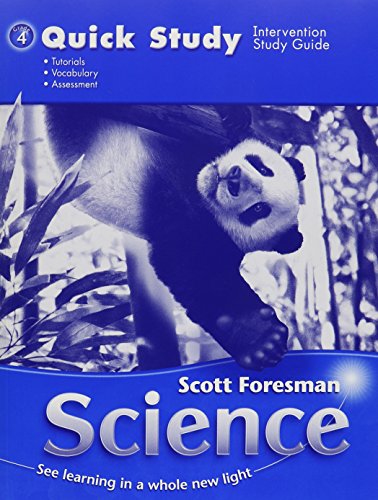 Imagen de archivo de Quick Study Intervention Guide for Scott Foresman Science Grade 4 a la venta por Jenson Books Inc