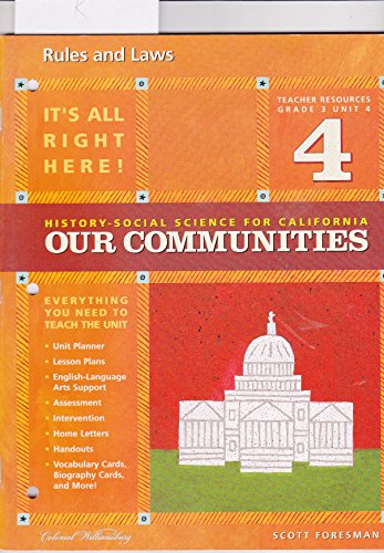 Stock image for Rules and Laws (Our Communities, History-Social Science for California) for sale by Better World Books: West