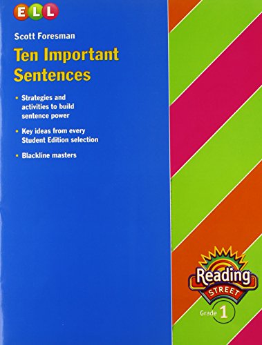 Imagen de archivo de ELL Ten Important Sentences Grade 1 (Scott Foresman Reading Street) a la venta por Nationwide_Text