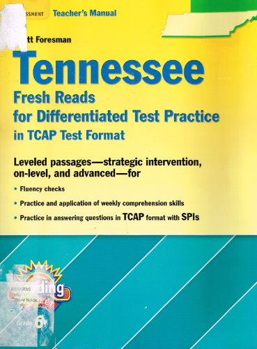 Stock image for Reading Street, Grade 6: TN Teacher's Fresh Reads For Differentiated Test Practice In TCAP Test Format: Teacher's Manual, Grade 6 (2008 Copyright) for sale by ~Bookworksonline~