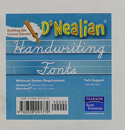 9780328262366: Dnealian Handwriting 2008 Dnealian Fonts CD ROM Grade K/5