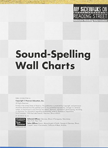 Stock image for My Sidewalks On Reading Street, Intensive Reading Intervention, Grades 1/3 Sound-Spelling Wall Charts-Packaged Set (2008 Copyright) for sale by ~Bookworksonline~