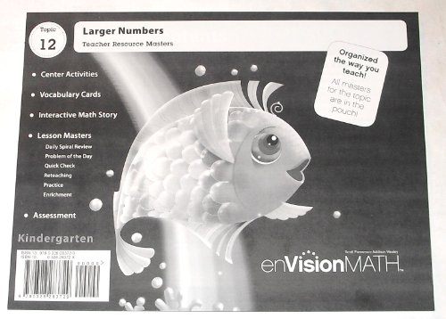 9780328283729: Sf/aw Envision Math Grade K Topic 12 Larger Numbers Teacher Resource Masters