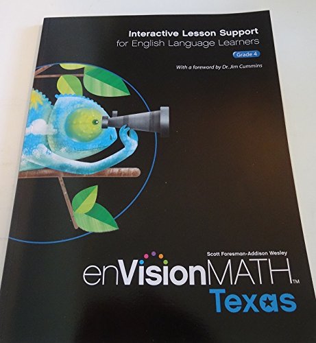 Stock image for enVision Math Texas Grade 4 Interactive Lesson Support for English Language Learners for sale by HPB-Red