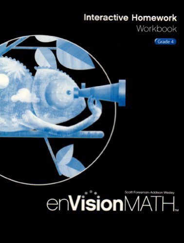 Imagen de archivo de EnVision Math 2009 Interactive Homework Workbook, Grade 4 a la venta por SecondSale