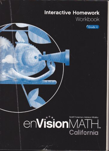 9780328384440: enVisionMATH Interactive Homework Workbook, Grade 4 CALIFORNIA EDITION