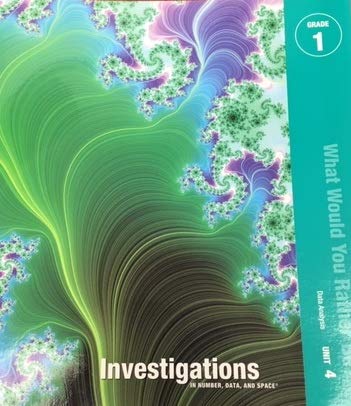 9780328600052: Teacher's guide Investigations in Number, Data & Space Grade 1 Unit 4: What Would You Rather Be?