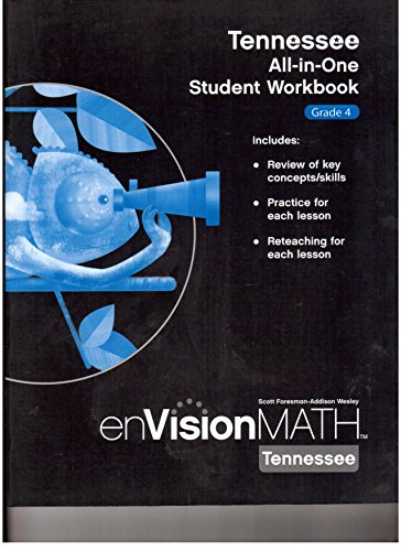 Stock image for Scott Foresman, Pearson: enVision Math, Grade 4: TN All-In-One Student Workbook (2012 Copyright) for sale by ~Bookworksonline~