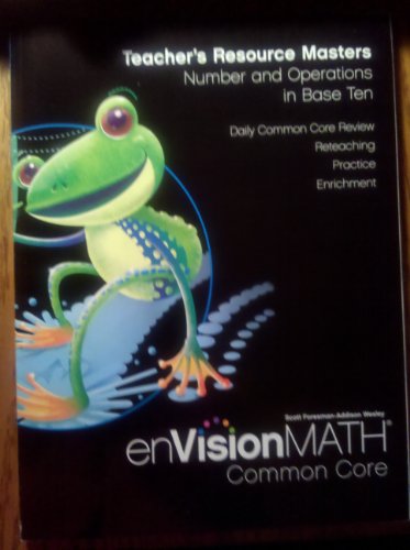 Imagen de archivo de Teacher's Resource Masters, Number and Operations in Base Ten, enVisionMath, Common Core a la venta por Nationwide_Text