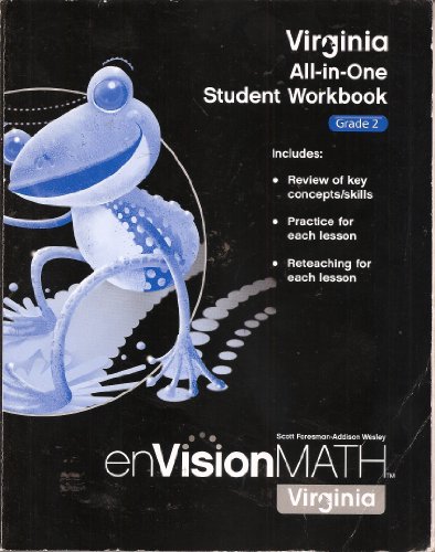 Imagen de archivo de Virginia All-in-One Student Workbook, Grade 2, enVision Math a la venta por Better World Books