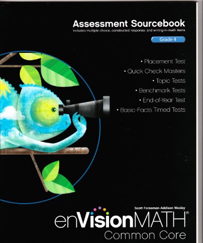 Imagen de archivo de Assessment Sourcebook; Grade 4 (enVisionMath Common Core) a la venta por BooksRun