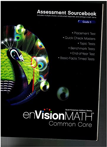 9780328731367: Envision Math Common Core Grade 5 Assessment Sourcebook by Scott Foresman (2012-08-01)