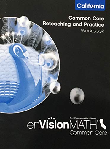 Imagen de archivo de EnVision Math CA Common Core Reteaching and Practice Workbook Grade 5 Elementary a la venta por SecondSale