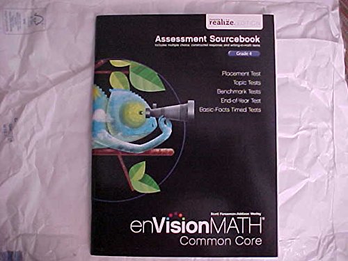 Beispielbild fr eVision Math Common Core Grade 4 Assessment Sourcebook realize Edition zum Verkauf von BooksRun