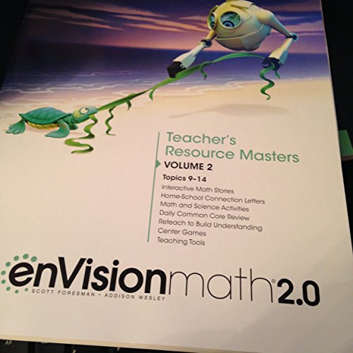 Beispielbild fr Kindergarten - Teacher's Resource Masters - Volume 2 - Topics 9-14 - Envision Math 2.0 zum Verkauf von Allied Book Company Inc.